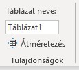 Táblázat neve Táblázat neve