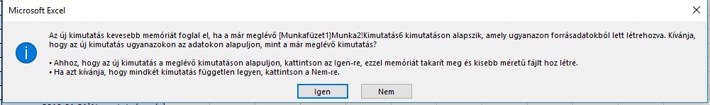 azonos pivot cache
