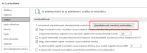 kimutatás alapbeállítások