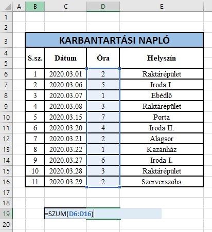 Excel szum függvény használata Excel szum függvény használata