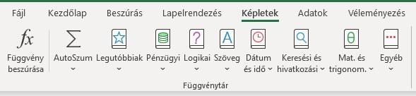 Excel függvénytár