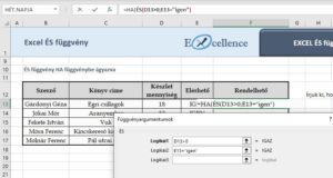 Excel ÉS függvény példa