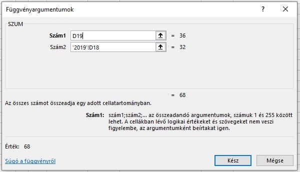 Excel szum függvény két munkalapról Excel szum függvény két munkalapról