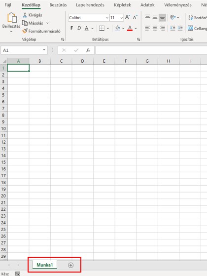Excel munkalap