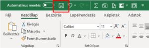 Excel mentés